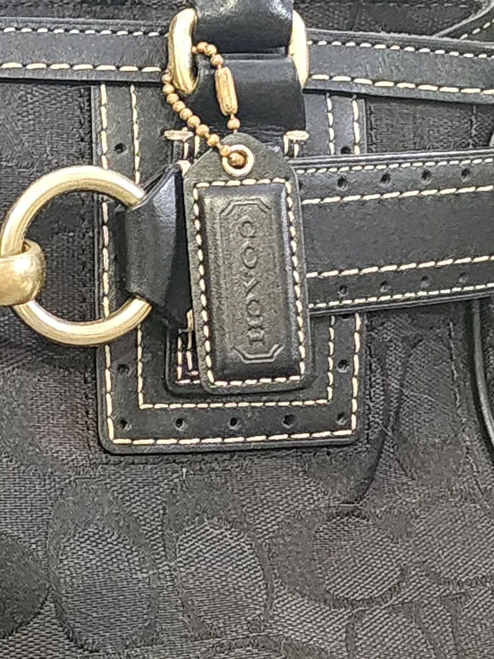 Coach Hampton Signature with Gold Horsebit Hardware & Accent Belt